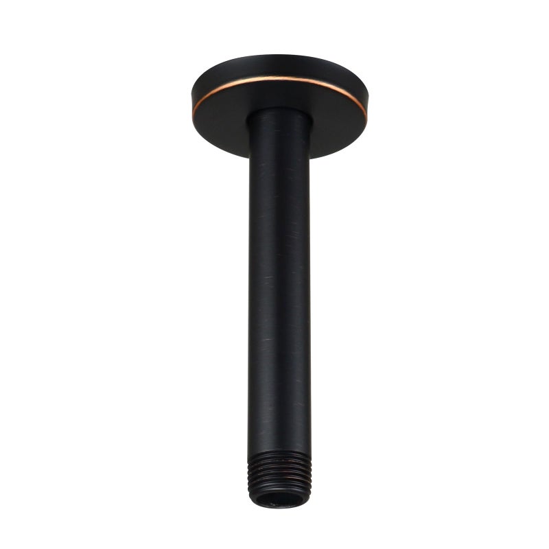 Purelux Straight Shower Arm 6 Inch Water Outlet PJ0614 Oil Rubbed Bronze Finish Made of Stainless Steel with Gasket Flange