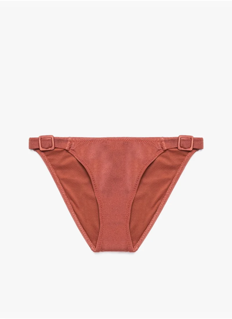 كوتون Clasp Detailed Bikini Bottom