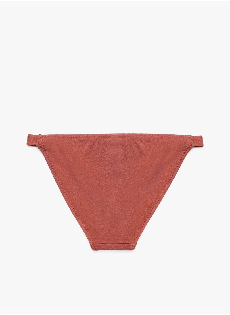 كوتون Clasp Detailed Bikini Bottom