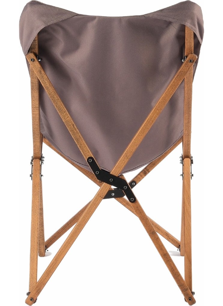 Bag The Joy - Wooden Folding Table Chair Set Brown - Dark Gray Case 70X70X55 Brown Table - Image 1