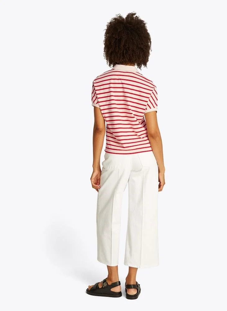 تومي هيلفيغر Striped V Neck T-Shirt
