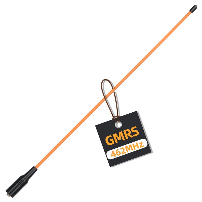 ABBREE AR-771C GMRS (155/462MHz) Antenna 15.3inch Whip Antenna SMA-Female for Baofeng UV-5R GMRS GM-15Pro GM-5RH UV-5G Plus TD-H3 UV-9G Radioddity TD-H5 GMRS Radios (Orange) - Image 1