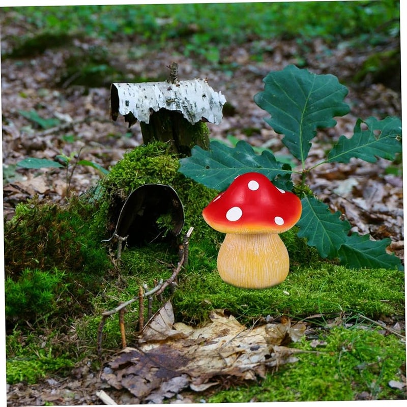 هياليفتي صندوق تخزين سري مخفي لمفاتيح الفطر الخارجي حامل حديقة زخرفي - Image 3