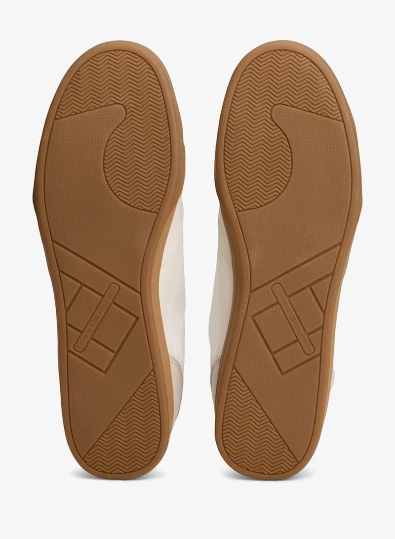 Tommy Hilfiger Ivory Petal/Street Green Low Profile Cupsole Trainers With Leather for Men | Best Price UAE