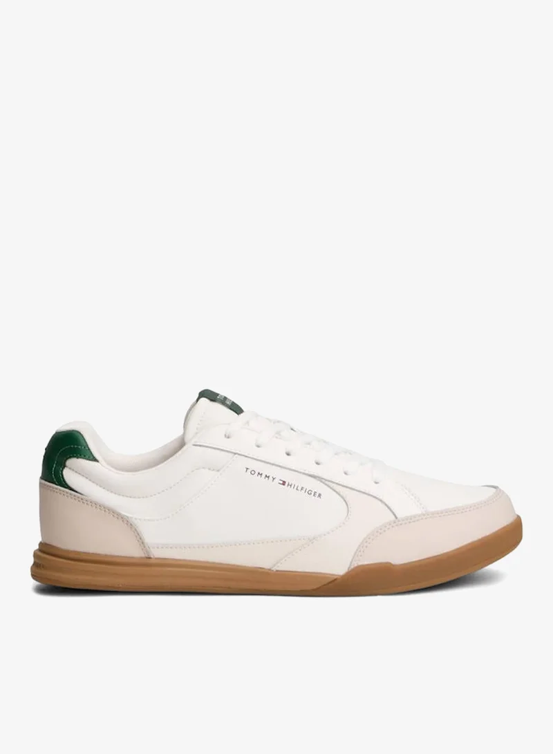 Low Profile Cupsole Trainers With Leather