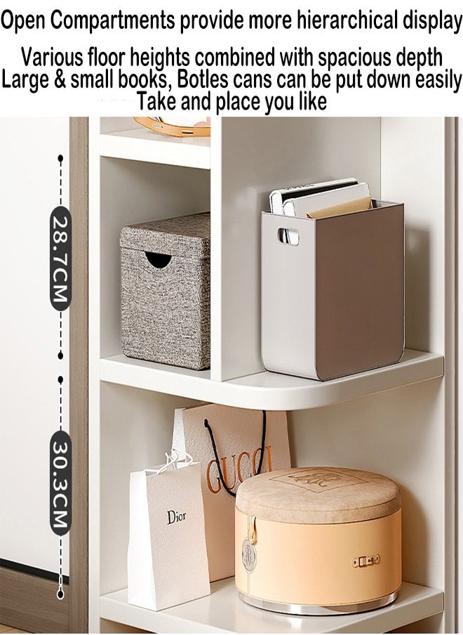 ZCM-HAPPY - Corner Floor Standing Triangle Side Wall Cabinet With Hanging Hooks (30x30x180cm) - Image 1