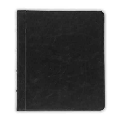 Samsill Vintage Leather Mini 3 Ring Binder 0.5 Inch Round Ring (Holds 100 Sheets), 5.5 x 8.5 Inch Documents, Professional Organizer, Planner, Notebook, Black - Image 5