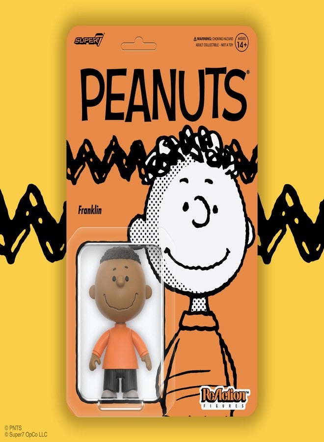 Super7 Peanuts Franklin Reaction Figure - 3.75" Peanuts Action Figure Classic Cartoon Collectibles and Retro Toys - Image 4