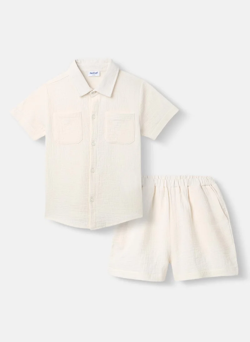 نوتيناتي Boys’ Shirt and Shorts Set | Front Pocket Shirt | Clothing Set for 2-10 Years