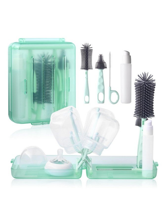 Hranio Bottle Cleaner Brush Set Travel Bottle Cleaner Kit Portable Bottle Cleaning Kit Cleaner Brush Set Toddler Cleaning Set Baby Travel Essentials for Flying Toddler Airplane Travel Essentials - Image 1