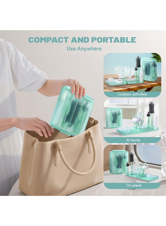 Hranio Bottle Cleaner Brush Set Travel Bottle Cleaner Kit Portable Bottle Cleaning Kit Cleaner Brush Set Toddler Cleaning Set Baby Travel Essentials for Flying Toddler Airplane Travel Essentials - Image 5