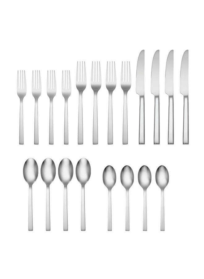 ONEIDA Oneida Chef's Table 20 Piece Everyday Flatware, Service for 4, 18/0 Stainless Steel, Silverware Set  - Image 2