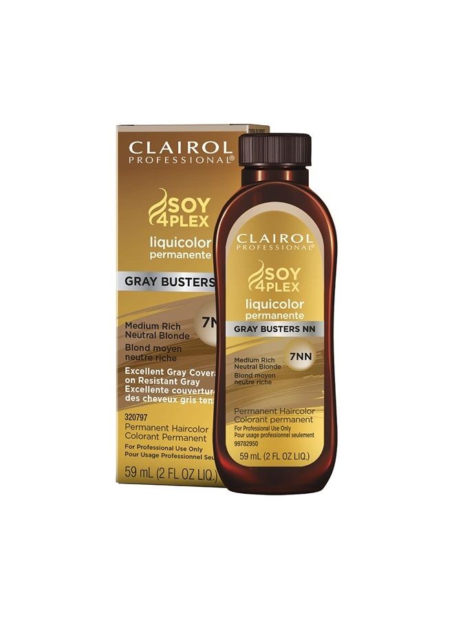 CLAIROL PROFESSIONAL Permanent Liquicolor for Blonde Hair Color, 7nn Med Neutral Blonde, 2 oz - Image 1