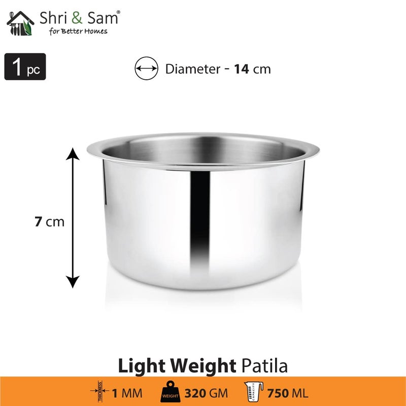 Shri & Sam Stainless Steel Sauce Pan & Tope Combo Induction Friendly Cookware Set  - Image 3