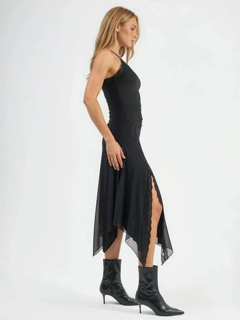 HICCUP Lace Detailed Tulle Midi Dress