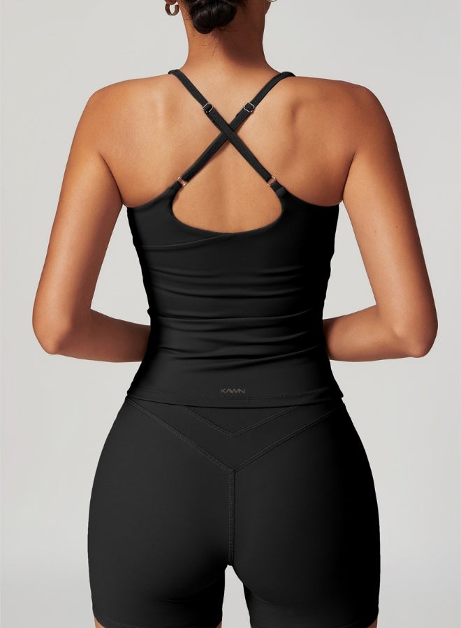 KAWN.YOGA Womens Top Shoulder Strap Sleeves  - Image 4