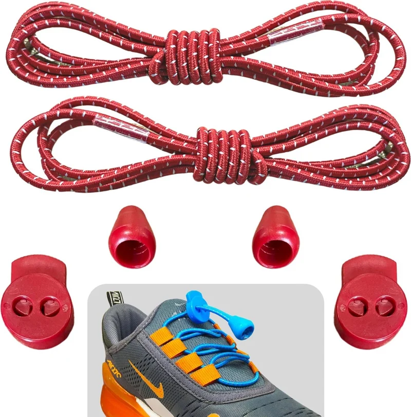 نيستور Round, Smart, Lock, Snap-on, Elastic Boots, Sneaker Laces, 100 Cm, 1 Pair