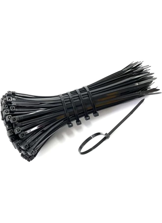 Royal Apex Royal Apex 100Pcs Cable Ties Nylon Zip Ties Wraps - Cable Self-Locking Multi-Purpose Ties for Home, Office, Garden, Workshop, Industrial etc (150x2.5mm, Black)  - Image 1