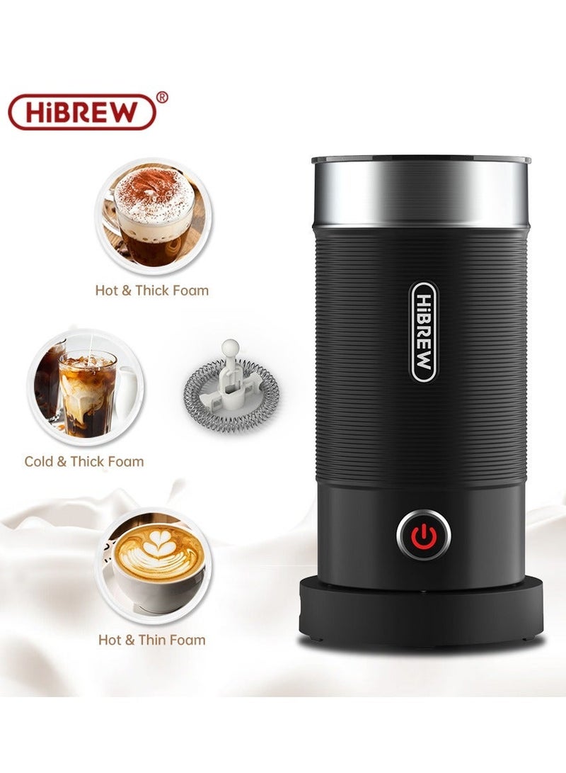 HiBREW Electric Milk Frother Frothing Foamer Chocolate Mixer Cold/Hot Latte Cappuccino fully automatic Milk Warmer Cool M1A Black - Image 1