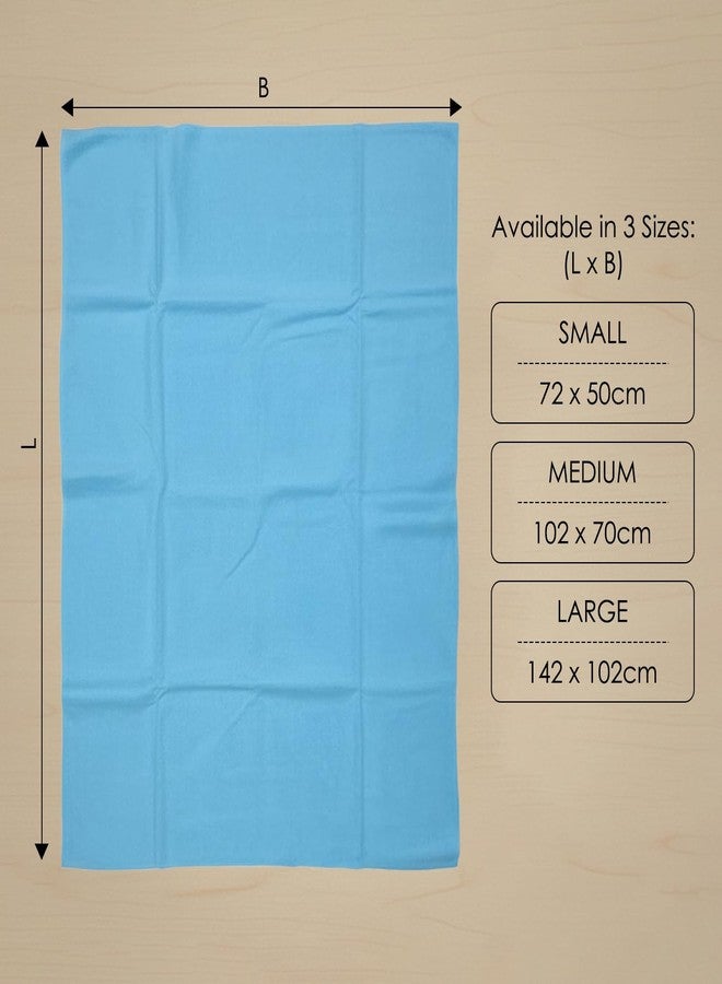 BabyMoo Changeable Dry Sheet I Water-Resistant Bed Protector Sheet I Baby Water Proof Dry Sheet (1, Blue, Large) - Image 3