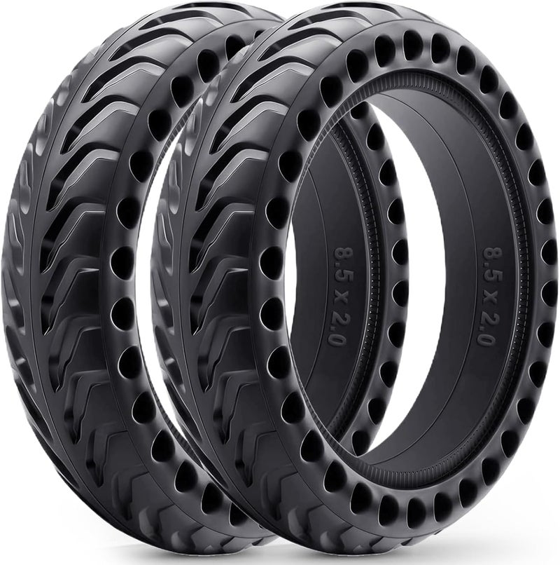 Monuary 2 Pieces Solid Tyre Compatible with 8.5'' Electric Scooter - 8 1/2 x 2 Spare Solid Tires, Scooter Tires Acessories for the Xiaomi M365 / Mi Pro 2 / Cecotec, and all 8.5 -inch Scooter - Image 1