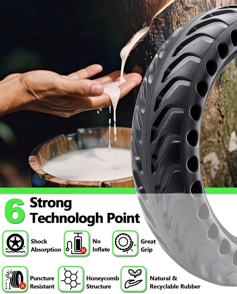 Monuary 2 Pieces Solid Tyre Compatible with 8.5'' Electric Scooter - 8 1/2 x 2 Spare Solid Tires, Scooter Tires Acessories for the Xiaomi M365 / Mi Pro 2 / Cecotec, and all 8.5 -inch Scooter - Image 4