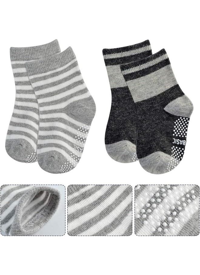 Generic 12 Pairs Of Cotton Non-Slip Striped Baby Socks for Kids Boys' Socks Girls' Socks Multicolor  - Image 2