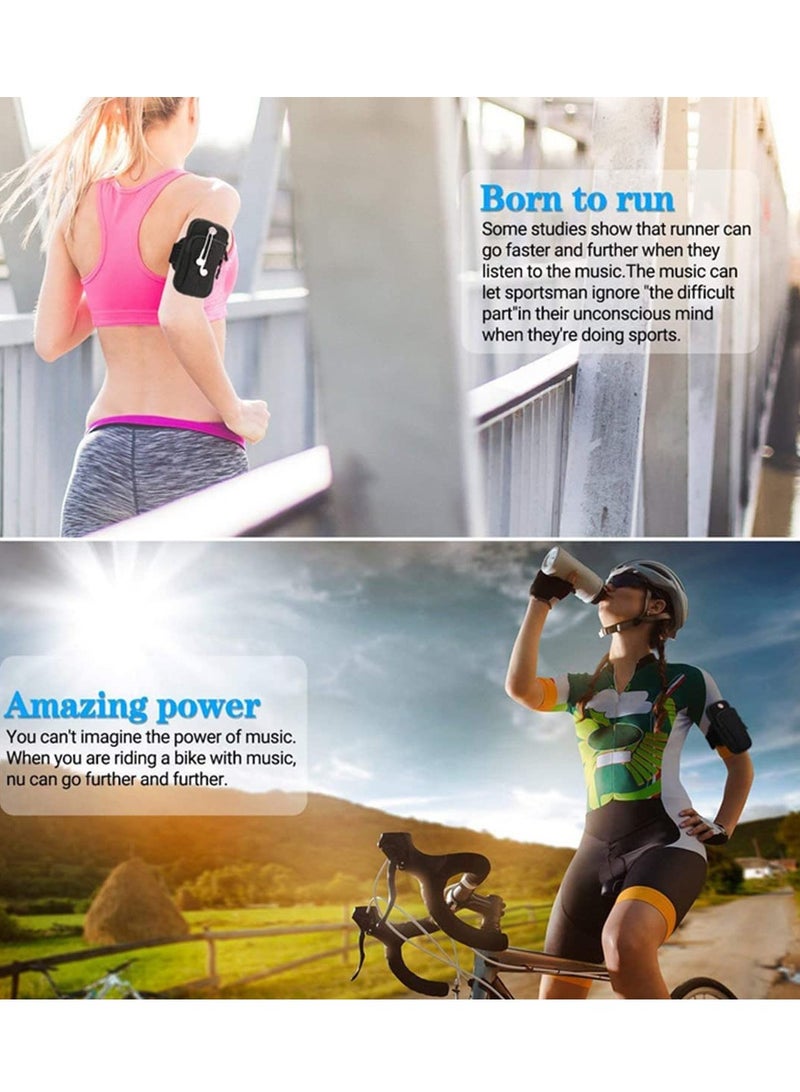 إي سي في في حقيبة ذراع الهاتف حامل الهاتف الخليوي شارة لتشغيل رياضة الصالة الرياضية مقاوم للماء حامل الهاتف الخليوي الأسود الحقيبة مع ثقب سماعة الأذن - Image 3