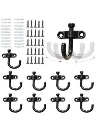 10 Pieces Foldable Swivel Coat Hooks with Fixing Accessories for Coats, Backpacks, Purses, and Towels - pzsku/Z0A68AC7268406A16B3DAZ/45/_/1733530568/1c040b64-6edf-4add-bfe1-ae8aac5067b0