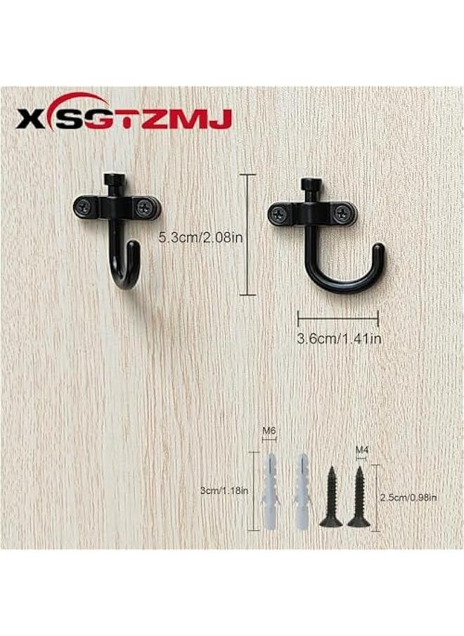 10 Pieces Foldable Swivel Coat Hooks with Fixing Accessories for Coats, Backpacks, Purses, and Towels