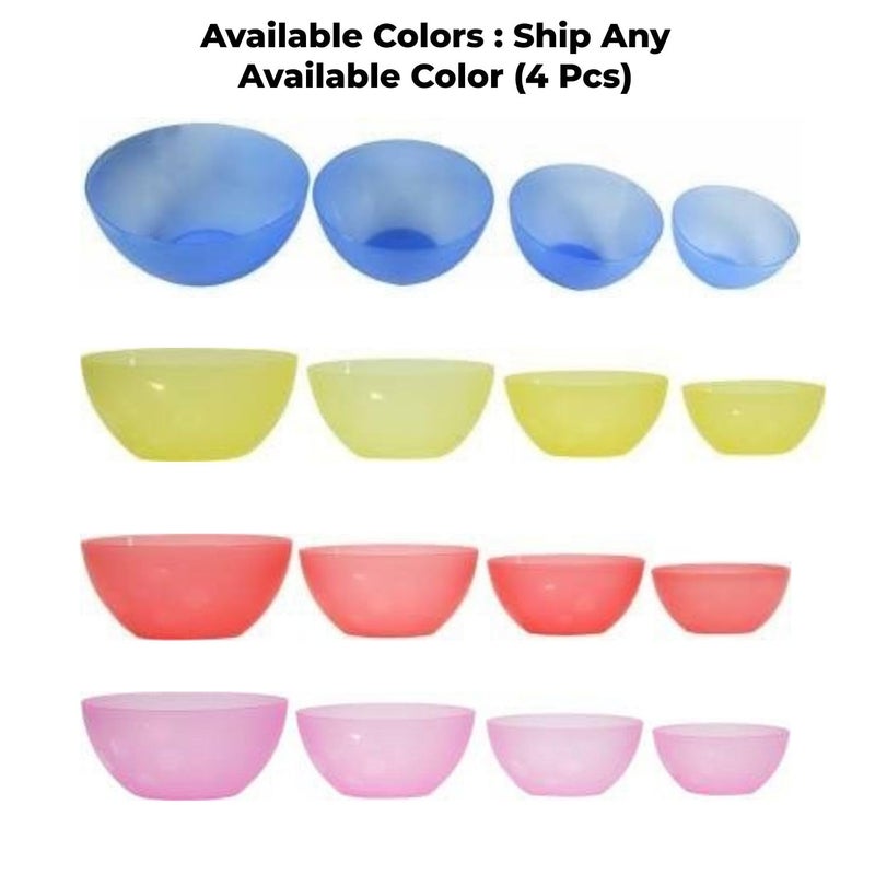 Moltres Elite Bowl Set of 4 Durable Plastic Modern Stylish Easy to Clean Perfect for Serving soups Salads Cereals Snacks or for Meal prepping and Mixing Multicolor - Image 3