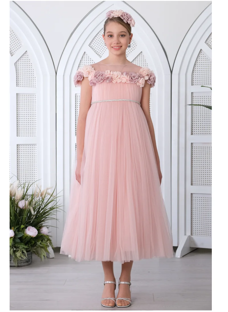 VIA BAMBINO Pink Teen Dress - Model 3152