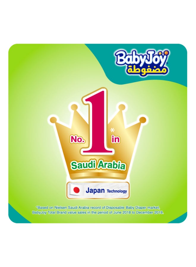 بيبي جوي مجموعة عبوة حفاض للأطفال، مقاس 6، لوزن 16 - 25 كجم، 114 حفاضاً (38 × 3) - جونيور XXL، مضغوطة، بملمس قطني - Image 3