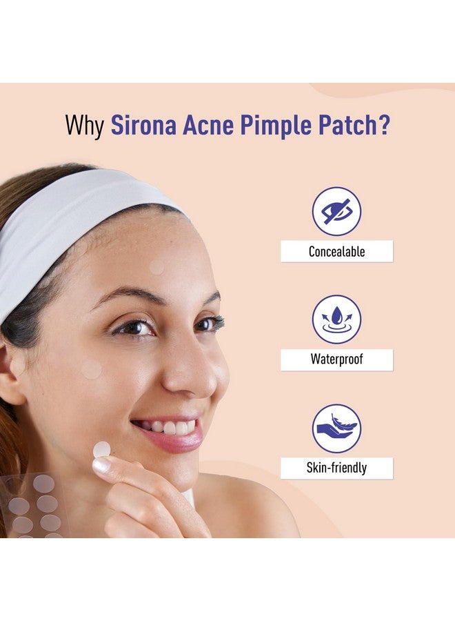 Sirona Anti Acne Pimple Patches For Face 72 Dots With 0.5% Salicylic Acid | Invisible Facial Stickers Cover With 100% Hydrocolloid Waterproof Patches | For Active Surface Acne - Image 4