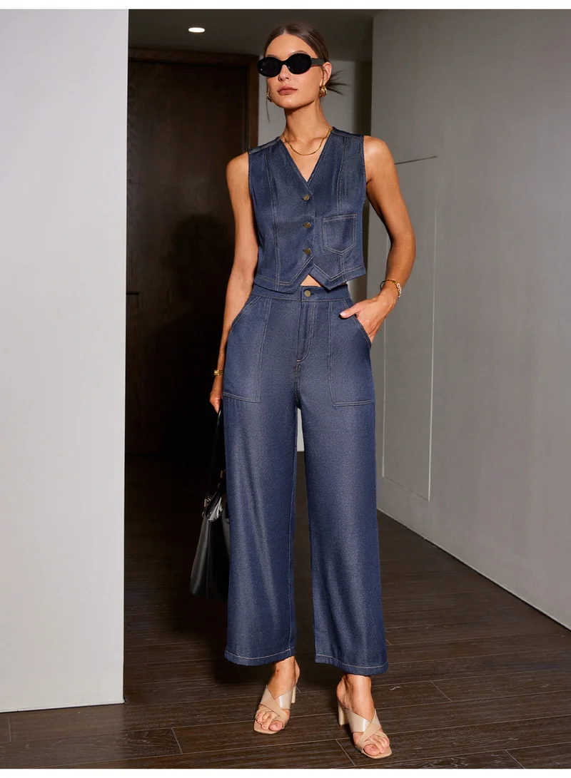 SIMPLEE Women's 2-Piece Outfit Set - Matching Top & Pants for Stylish Look