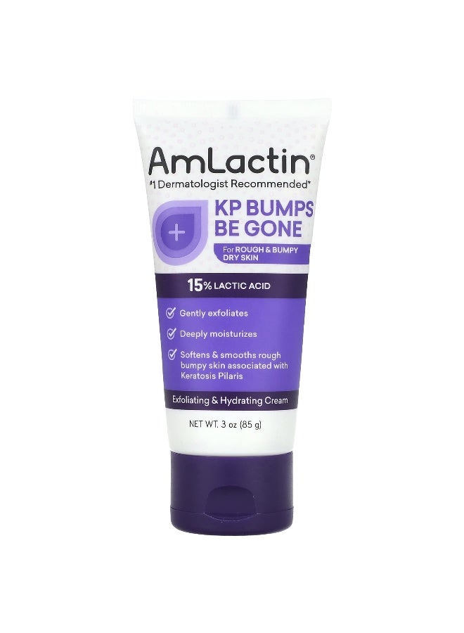 AmLactin أملاكتين، كريم KP Bumps Be Gone، مقشر ومرطب، 3 أونصة (85 جرام) - Image 1