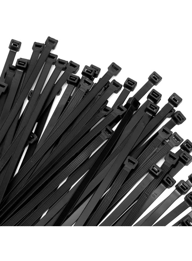 Lyaxm 100 Pieces 6 inch Cable Zip Ties Self Locking Heavy Duty, Premium Plastic Wire Ties with 50 LBS Tensile Strength,  Nylon Cable Ties elf-Locking Black Nylon Cable Tie Wraps Straps for Indoor and Outdoor - Image 1