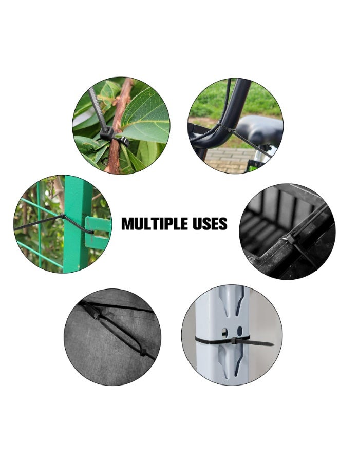 Lyaxm 100 Pieces 6 inch Cable Zip Ties Self Locking Heavy Duty, Premium Plastic Wire Ties with 50 LBS Tensile Strength,  Nylon Cable Ties elf-Locking Black Nylon Cable Tie Wraps Straps for Indoor and Outdoor - Image 4