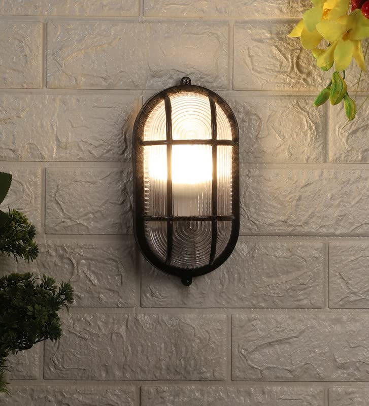 ELIANTE Plastic Outdoor Wall Light Black for Living Room Bedroom Dining Room Kitchen by Jainsons Lights - Image 1