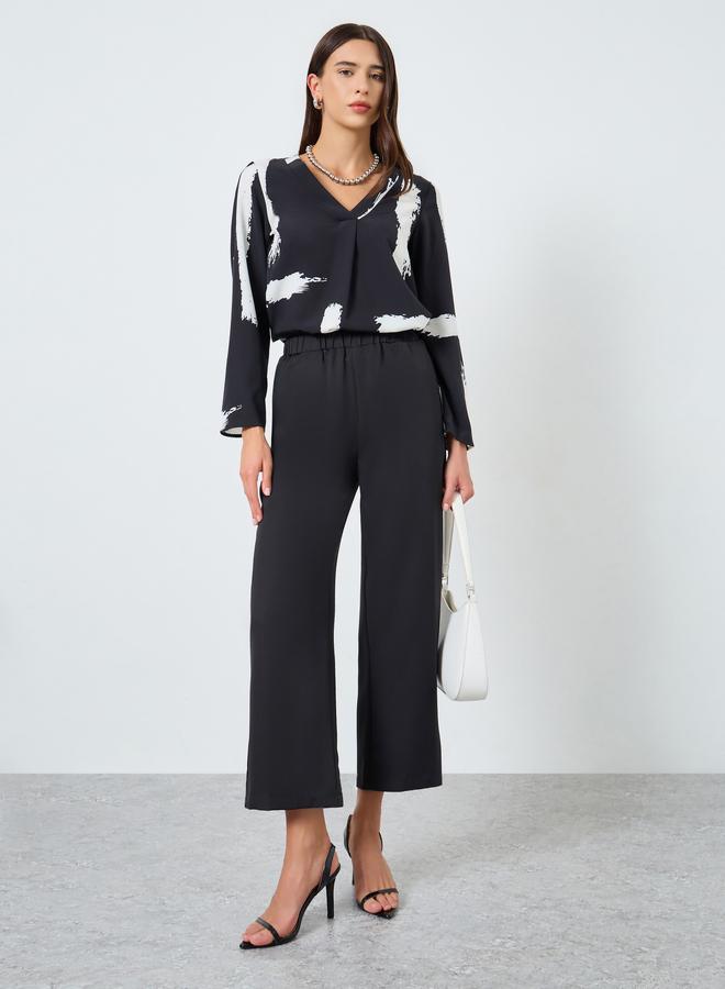 Take Two Printed Roll Up Sleeve Top - Image 2