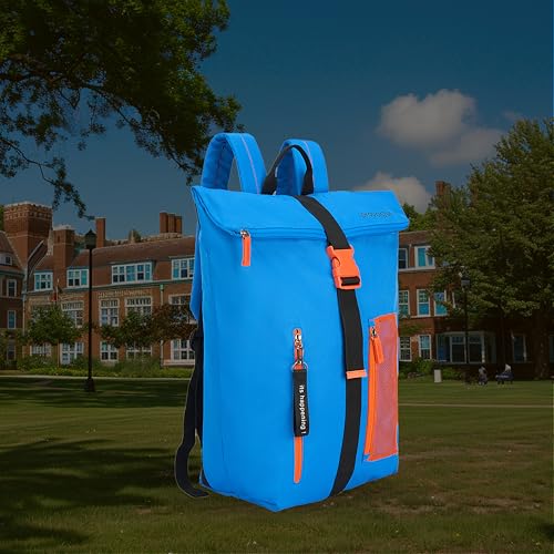 Provogue Metro Drift 30 litres everyday backpack for men and women in Dripline Blue, premium fabric, stylish contemporary daily use outdoor bag | Adjustable Strap | Buckle Closure - Image 2
