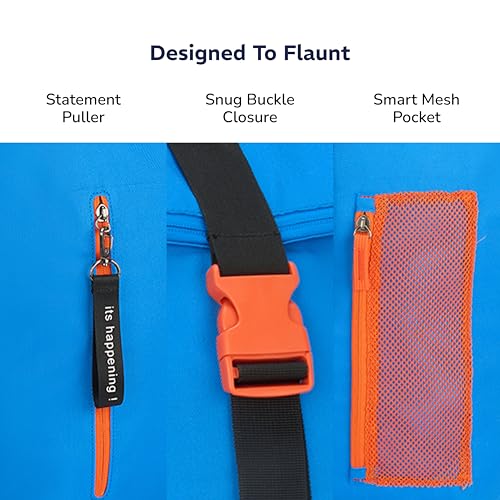 Provogue Metro Drift 30 litres everyday backpack for men and women in Dripline Blue, premium fabric, stylish contemporary daily use outdoor bag | Adjustable Strap | Buckle Closure - Image 5