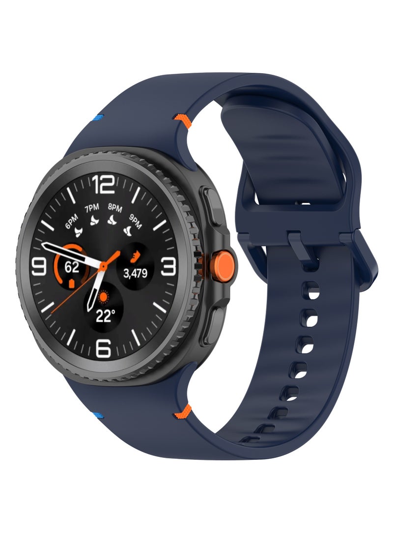 Youque Silicone Sport Watch Strap/Watchband for Samsung Galaxy Watch8 (40MM/44MM)/Galaxy Watch8 Classic 46MM Blue - Image 2