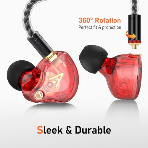 Audiovance Vibes 202MC USB-C Wired Earbuds - USBC HiFi in Ear Headphones for iPhone 17/16/15 - Noise Isolating Ear Buds w/ Mic - Clear Sound, Deep Bass & Comfort-Fit Earphones - Silver Plated Cord, Carrying Case - Image 5