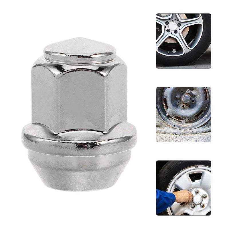 14x1 5mm Solid Silver Wheel Nut Covers Reinforced Lug Bolt Caps for SUV Sports Car - Image 4