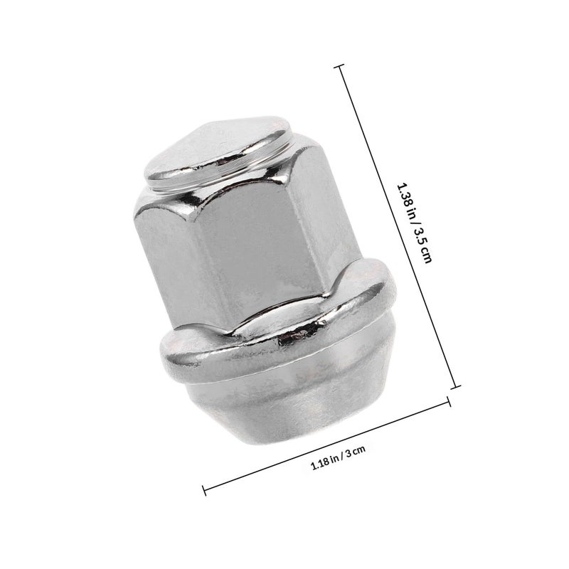 14x1 5mm Solid Silver Wheel Nut Covers Reinforced Lug Bolt Caps for SUV Sports Car - Image 3
