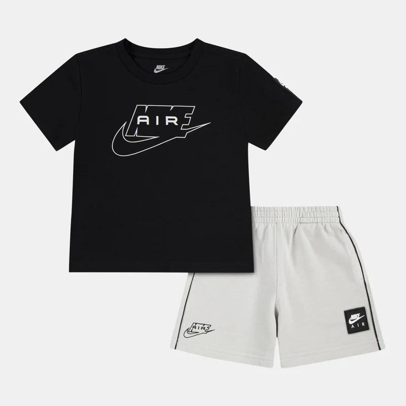 نايكي Kids' Air Fleece T-Shirt and Shorts Set
