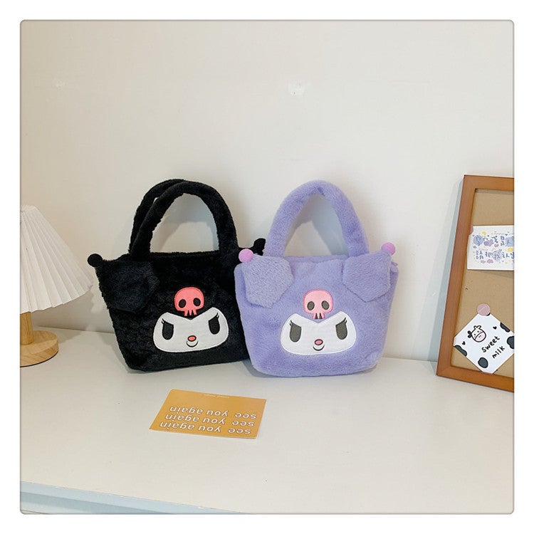 Women'S Plush Kulomi Messenger Bag Make-Up Bag Cute Jade Cinnamon Dog Ins Handbag Birthday Gift - Image 4