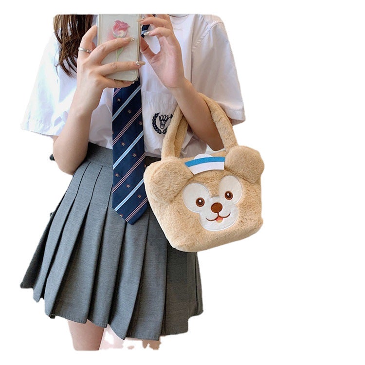 Women'S Plush Kulomi Messenger Bag Make-Up Bag Cute Jade Cinnamon Dog Ins Handbag Birthday Gift - Image 5