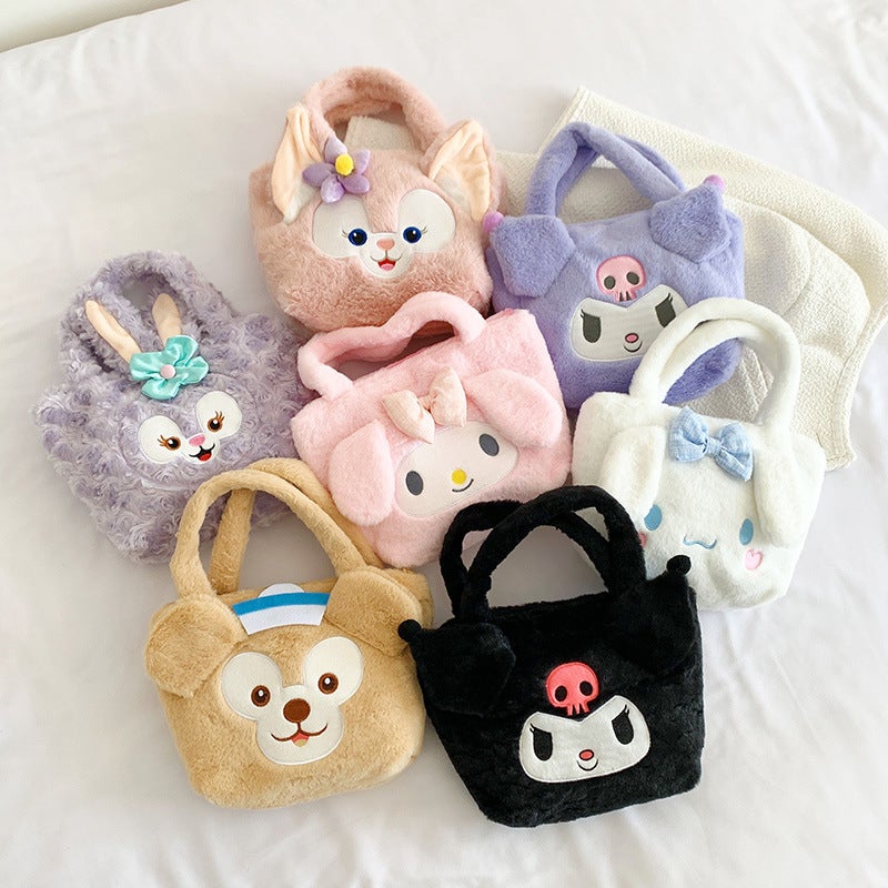 Women'S Plush Kulomi Messenger Bag Make-Up Bag Cute Jade Cinnamon Dog Ins Handbag Birthday Gift - Image 1